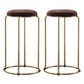 Scandinavian Stackable Armless Bar Stools Round Seat Backless Barstool