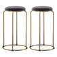 Scandinavian Stackable Armless Bar Stools Round Seat Backless Barstool