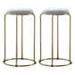 Scandinavian Stackable Armless Bar Stools Round Seat Backless Barstool