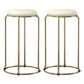 Scandinavian Stackable Armless Bar Stools Round Seat Backless Barstool