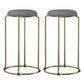 Scandinavian Stackable Armless Bar Stools Round Seat Backless Barstool