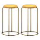 Scandinavian Stackable Armless Bar Stools Round Seat Backless Barstool