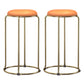 Scandinavian Stackable Armless Bar Stools Round Seat Backless Barstool