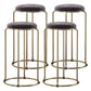 Scandinavian Stackable Armless Bar Stools Round Seat Backless Barstool