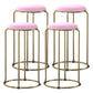 Scandinavian Stackable Armless Bar Stools Round Seat Backless Barstool