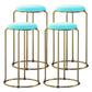 Scandinavian Stackable Armless Bar Stools Round Seat Backless Barstool