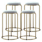 Scandinavian Stackable Armless Bar Stools Round Seat Backless Barstool
