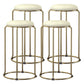 Scandinavian Stackable Armless Bar Stools Round Seat Backless Barstool