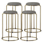 Scandinavian Stackable Armless Bar Stools Round Seat Backless Barstool