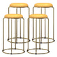 Scandinavian Stackable Armless Bar Stools Round Seat Backless Barstool
