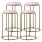 Scandinavian Stackable Armless Bar Stools Round Seat Backless Barstool