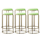 Scandinavian Stackable Armless Bar Stools Round Seat Backless Barstool