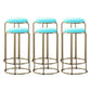 Scandinavian Stackable Armless Bar Stools Round Seat Backless Barstool