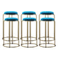 Scandinavian Stackable Armless Bar Stools Round Seat Backless Barstool