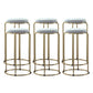 Scandinavian Stackable Armless Bar Stools Round Seat Backless Barstool