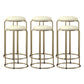 Scandinavian Stackable Armless Bar Stools Round Seat Backless Barstool