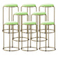 Scandinavian Stackable Armless Bar Stools Round Seat Backless Barstool