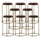 Scandinavian Stackable Armless Bar Stools Round Seat Backless Barstool