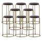 Scandinavian Stackable Armless Bar Stools Round Seat Backless Barstool
