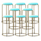 Scandinavian Stackable Armless Bar Stools Round Seat Backless Barstool