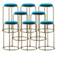 Scandinavian Stackable Armless Bar Stools Round Seat Backless Barstool