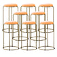 Scandinavian Stackable Armless Bar Stools Round Seat Backless Barstool
