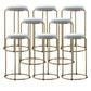 Scandinavian Stackable Armless Bar Stools Round Seat Backless Barstool
