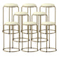 Scandinavian Stackable Armless Bar Stools Round Seat Backless Barstool