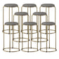 Scandinavian Stackable Armless Bar Stools Round Seat Backless Barstool