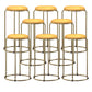 Scandinavian Stackable Armless Bar Stools Round Seat Backless Barstool
