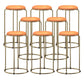 Scandinavian Stackable Armless Bar Stools Round Seat Backless Barstool