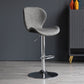 Scandinavian Metal Barstool Low Back Leather Barstools in Matte Finish for Indoor