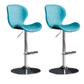 Scandinavian Metal Barstool Low Back Leather Barstools in Matte Finish for Indoor