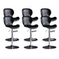 Scandinavian Metal Barstool Low Back Leather Barstools in Matte Finish for Indoor