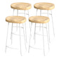 Industrial Saddle Seat Counter and Bar Stool Wood and Metal Backless Bar Stool