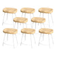 Industrial Saddle Seat Counter and Bar Stool Wood and Metal Backless Bar Stool
