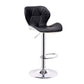 Scandinave Metal Barstool Adjustable Back Back PU PU Leather Tabourets en finition mate