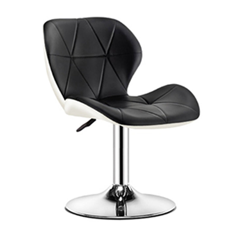 Scandinave Metal Barstool Adjustable Back Back PU PU Leather Tabourets en finition mate