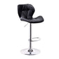 Scandinave Metal Barstool Adjustable Back Back PU PU Leather Tabourets en finition mate