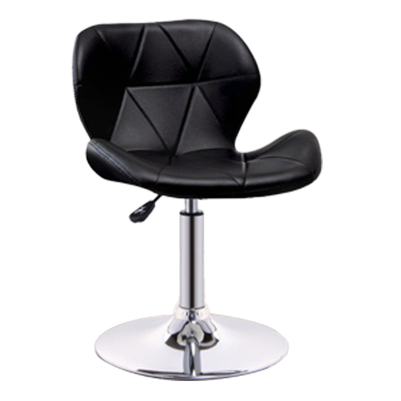 Scandinave Metal Barstool Adjustable Back Back PU PU Leather Tabourets en finition mate