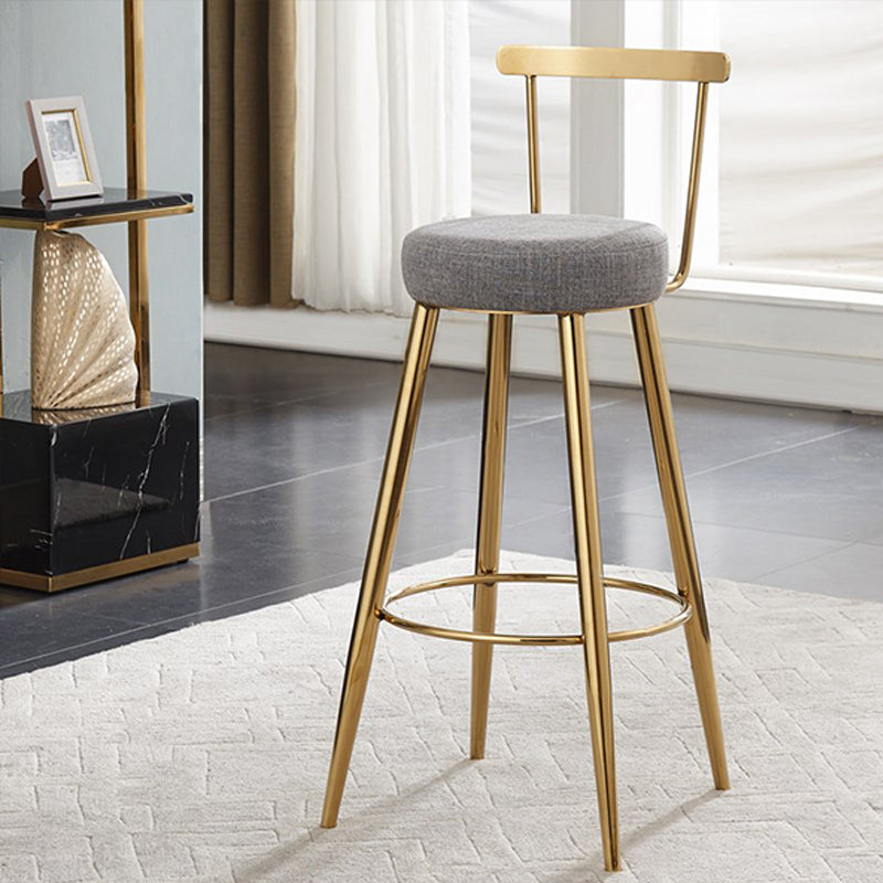 Indoor Scandinavian Counter Chair Round Upholstered Counter Height Stool Clearhalo 'Bar Furniture' 'Bar Stools' 'bar_stools' 'furn' 'furn_bar_stools' 'Furniture' 'Kitchen & Dining Furniture' 5816682
