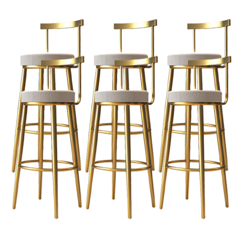 Indoor Scandinavian Counter Chair Round Upholstered Counter Height Stool 6 Piece Set Clearhalo 'Bar Furniture' 'Bar Stools' 'bar_stools' 'furn' 'furn_bar_stools' 'Furniture' 'Kitchen & Dining Furniture' 5816687