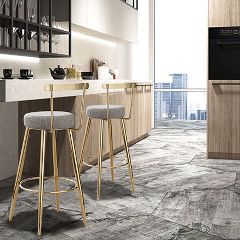 Indoor Scandinavian Counter Chair Round Upholstered Counter Height Stool Clearhalo 'Bar Furniture' 'Bar Stools' 'bar_stools' 'furn' 'furn_bar_stools' 'Furniture' 'Kitchen & Dining Furniture' 5816695