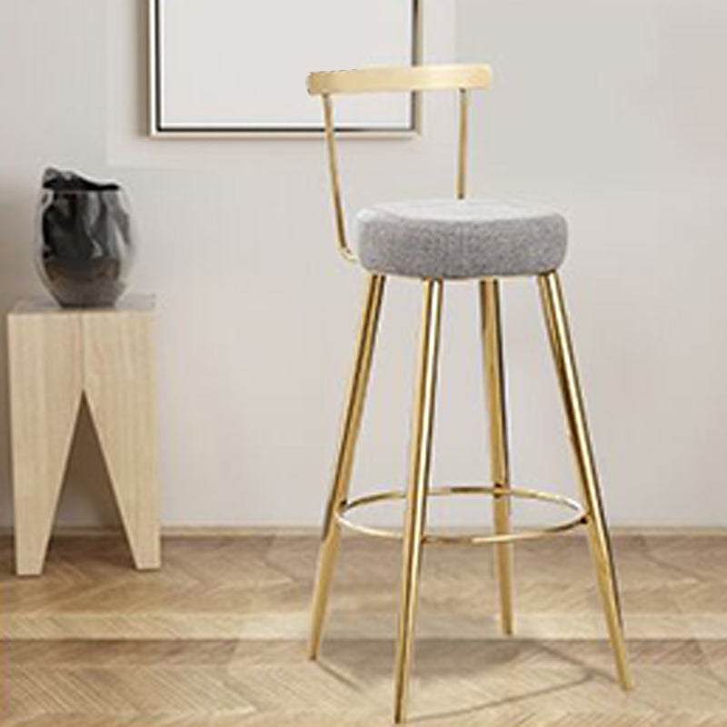 Indoor Scandinavian Counter Chair Round Upholstered Counter Height Stool Clearhalo 'Bar Furniture' 'Bar Stools' 'bar_stools' 'furn' 'furn_bar_stools' 'Furniture' 'Kitchen & Dining Furniture' 5816696