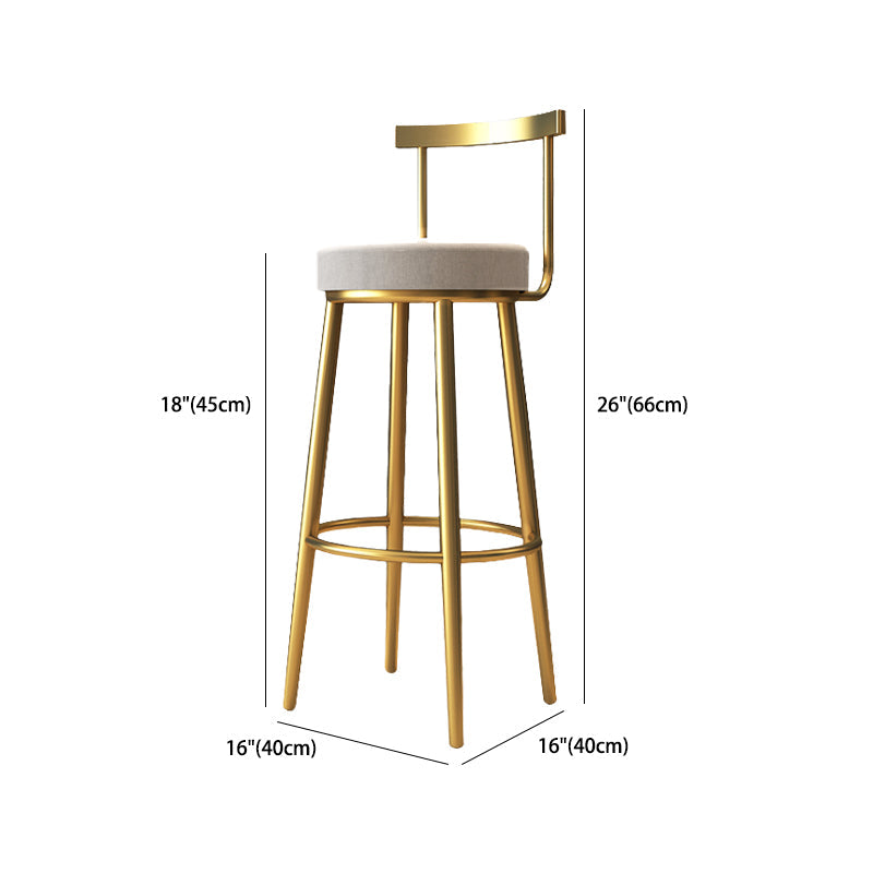 Indoor Scandinavian Counter Chair Round Upholstered Counter Height Stool Clearhalo 'Bar Furniture' 'Bar Stools' 'bar_stools' 'furn' 'furn_bar_stools' 'Furniture' 'Kitchen & Dining Furniture' 5816697