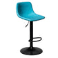 Scandinave Metal Barstool Adjustable Back Back Faux Tox Barstools en finition mate