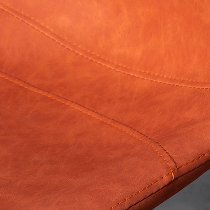 Scandinave Metal Barstool Adjustable Back Back Faux Tox Barstools en finition mate