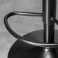Scandinave Metal Barstool Adjustable Back Back Faux Tox Barstools en finition mate