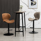 Scandinave Metal Barstool Adjustable PU Leather Barstools en finition mate pour intérieur
