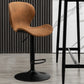 Scandinave Metal Barstool Adjustable PU Leather Barstools en finition mate pour intérieur